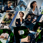 Bildcollage mit Menschen aus verschiedenen Berufen und der Jahreszahl 2026